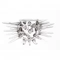 Tall Sea Urchin Glass, Ø5.5cm (int), Ø15cm (ext) x 7cm, 150ml, 1 unit