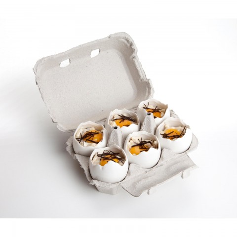 Broken Egg Porcelain Bowls, 4x4x5cm, 10pk Broken Egg Porcelain Bowls, 4x4x5cm, 10pk