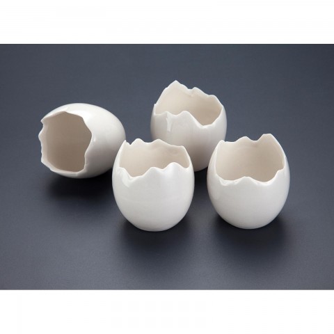 Broken Egg Porcelain Bowls, 4x4x5cm, 10pk Broken Egg Porcelain Bowls, 4x4x5cm, 10pk