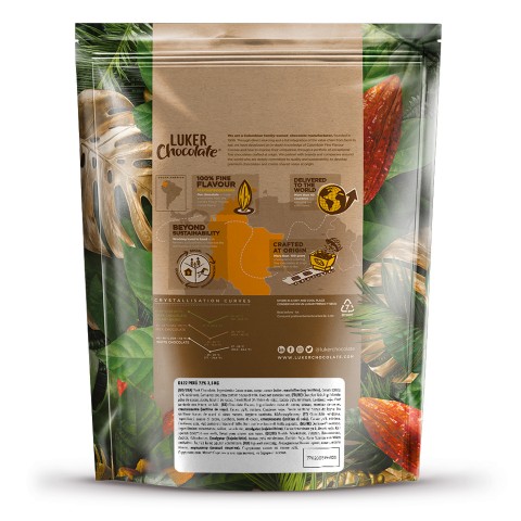 Peru 72% Dark Chocolate Couverture by Luker Chocolate, 2.5kg Peru 72% Dark Chocolate Couverture by Luker Chocolate, 2.5kg
