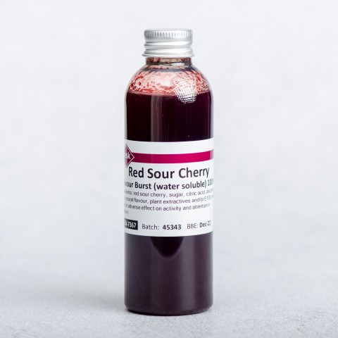 Red Sour Cherry Flavour Burst (water soluble), 100ml Red Sour Cherry Flavour Burst (water soluble), 100ml