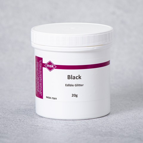 Black Edible Glitter, 20g