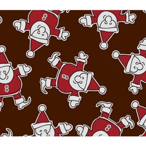 Santa Red/White/Black (Non-Azo), 10pl Chocolate Transfer Sheets, 10pk