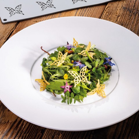 Butterfly Silicone Stencil, 12 Indents by Pavoni Italia, 1 unit Butterfly Silicone Stencil, 12 Indents by Pavoni Italia, 1 unit