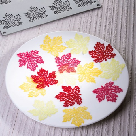 Maple Leaf Silicone Stencil, 8 indents, 1 unit Maple Leaf Silicone Stencil, 8 indents, 1 unit