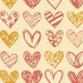 Transfer Sheets - Painted Hearts (Non-Azo), red/gold, 10pk