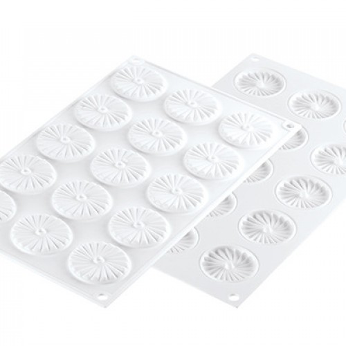 Plisse 7 (Pleated), Cavity 15 x 7ml Silicone Moulds, 1 unit