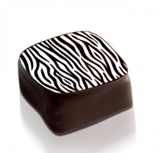 Zebra Print Chocolate Transfer Sheets, 10pk
