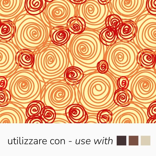 Transfer Sheets - Ruby & Bronze Spirals by Pavoni Italia, 10pk