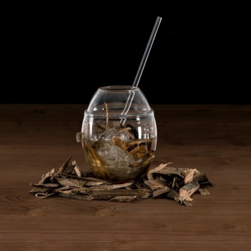 Barrel Glass with Straw by 100% Chef, 1 unit