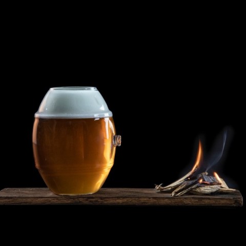Barrel Glass with Straw by 100% Chef, 1 unit