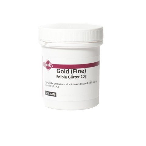 Gold (Fine) Edible Glitter, 20g