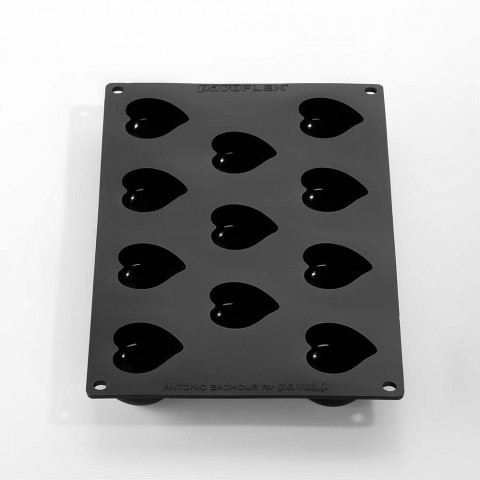 Heart Shaped 3d Silicone Mould by Pavoni Italia, 1 unit