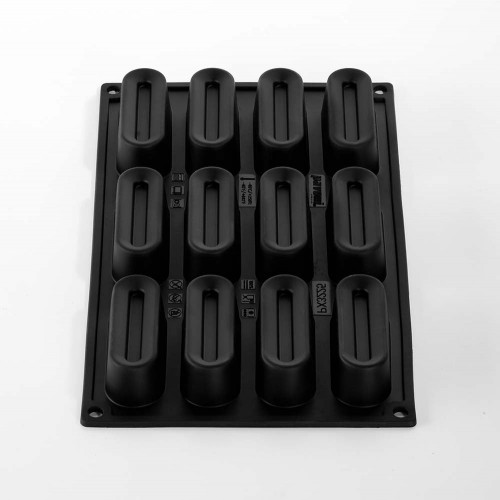 Oblong 3D Silicone Mould  by Pavoni Italia, 1 unit Oblong 3D Silicone Mould  by Pavoni Italia, 1 unit