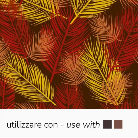 Chocolate Transfer Sheets - Yellow, Red And Orange Feathers (Azo-Free), 340 x 265 mm by Pavoni Italia, 10pk