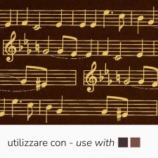 Chocolate Transfer Sheets - Yellow Musical Notes (Azo-Free), 340 x 265 mm by Pavoni Italia, 10pk