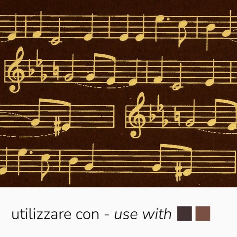 Chocolate Transfer Sheets - Yellow Musical Notes (Azo-Free), 340 x 265 mm by Pavoni Italia, 10pk