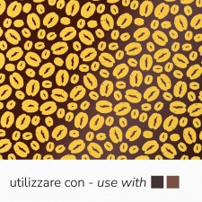 Chocolate Transfer Sheets - Yellow Coffee Beans (Azo-Free), 340 x 265 mm by Pavoni Italia, 10pk