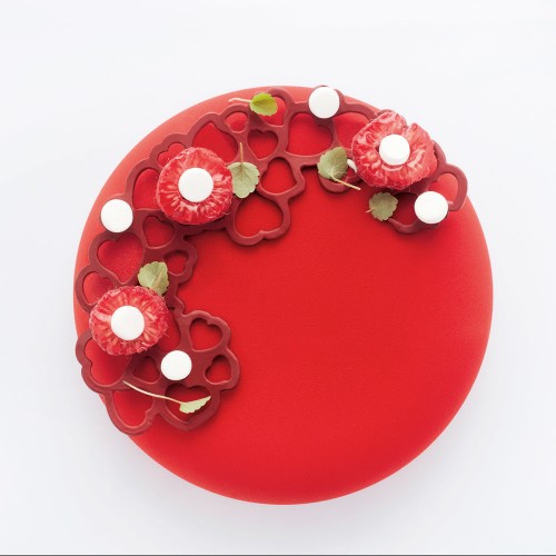Tuile Mould - Hearts 1 - PR007S by Pavoni Italia, 1 unit Tuile Mould - Hearts 1 - PR007S by Pavoni Italia, 1 unit