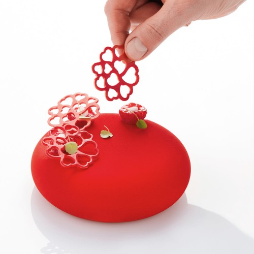 Tuile Mould - Hearts 2 - PR008S by Pavoni Italia, 1 unit Tuile Mould - Hearts 2 - PR008S by Pavoni Italia, 1 unit