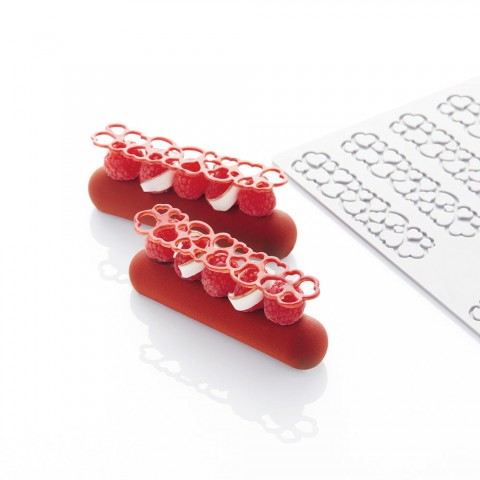 Tuile Mould - Hearts 3 - PR009S by Pavoni Italia, 1 unit