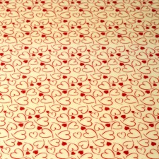 Chocolate Transfer Sheets - Red Heart Outlines (Azo-Free), 340 x 265 mm by Pavoni Italia, 10pk