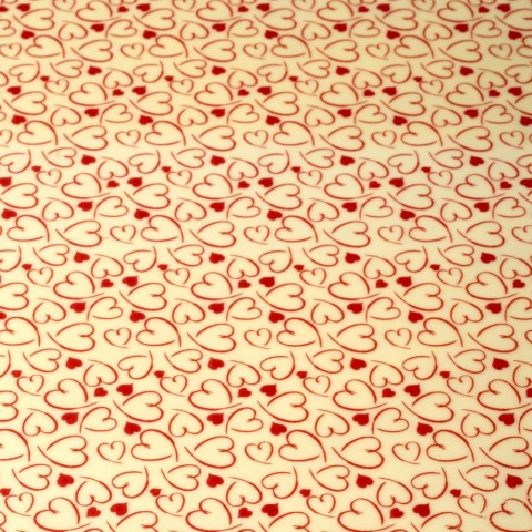 Chocolate Transfer Sheets - Red Heart Outlines (Azo-Free), 340 x 265 mm by Pavoni Italia, 10pk