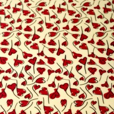 Chocolate Transfer Sheets - Red and Black Sketch Hearts (Azo-Free), 340 x 265 mm by Pavoni Italia, 10pk