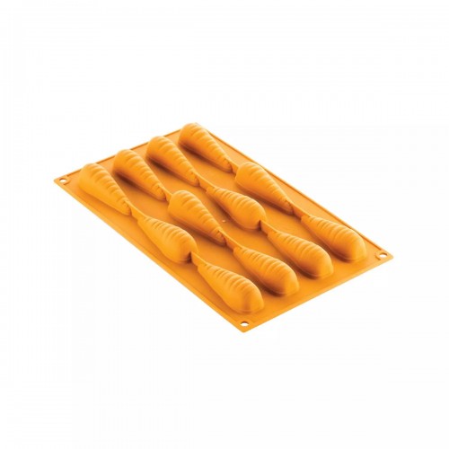 Carrot Mould - Silicone 12 indents  Silicone Moulds, 1 unit