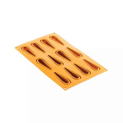Carrot Mould - Silicone 12 indents  Silicone Moulds, 1 unit