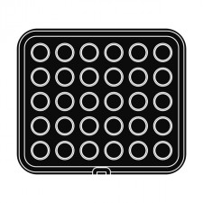 Cookmatic Mini Tartlet Plate, 30 indents by Pavoni Italia, 1 unit