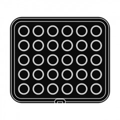 Cookmatic Mini Tartlet Plate, 30 indents by Pavoni Italia, 1 unit