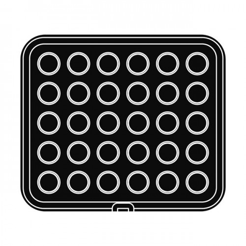Cookmatic Mini Tartlet Plate, 30 indents by Pavoni Italia, 1 unit