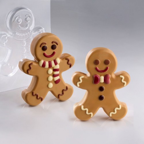 GINGERMAN Thermoformed Moulds - approx. 200g by Pavoni Italia, 2pk