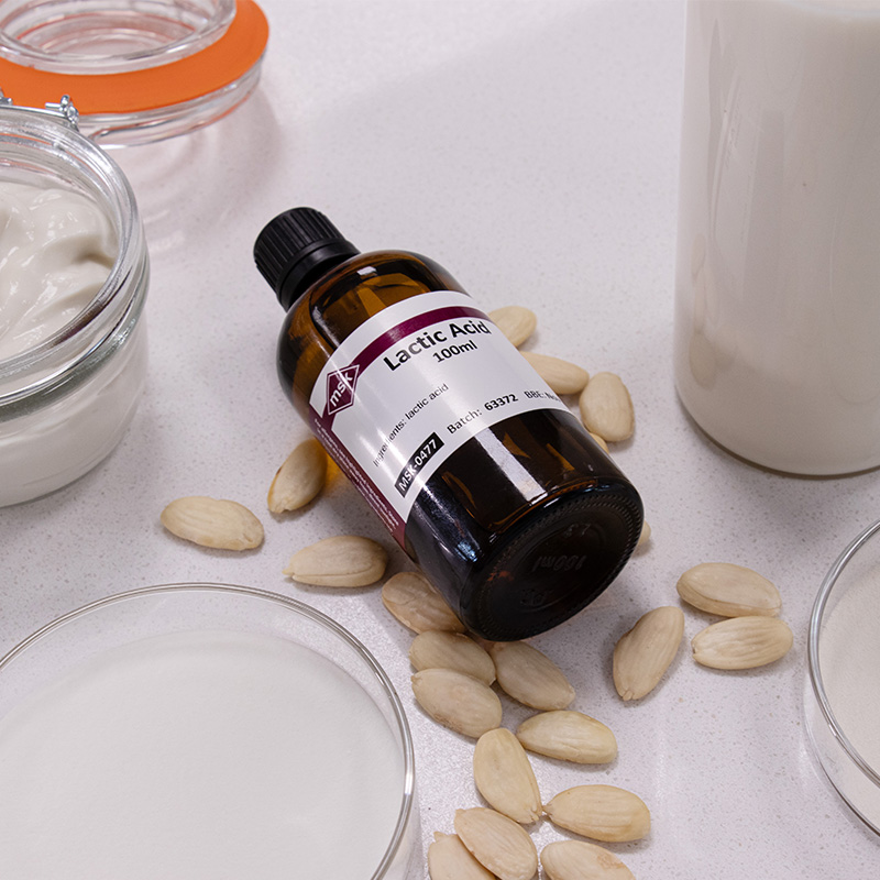 A Layout of ingredients for Almond Creme Fraiche