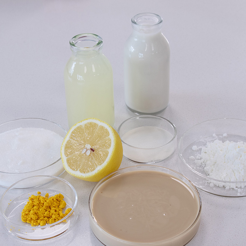 Plant-Based Lemon Curd Recipe Ingredients A layout of the ingredients for the plant-based lemon curd